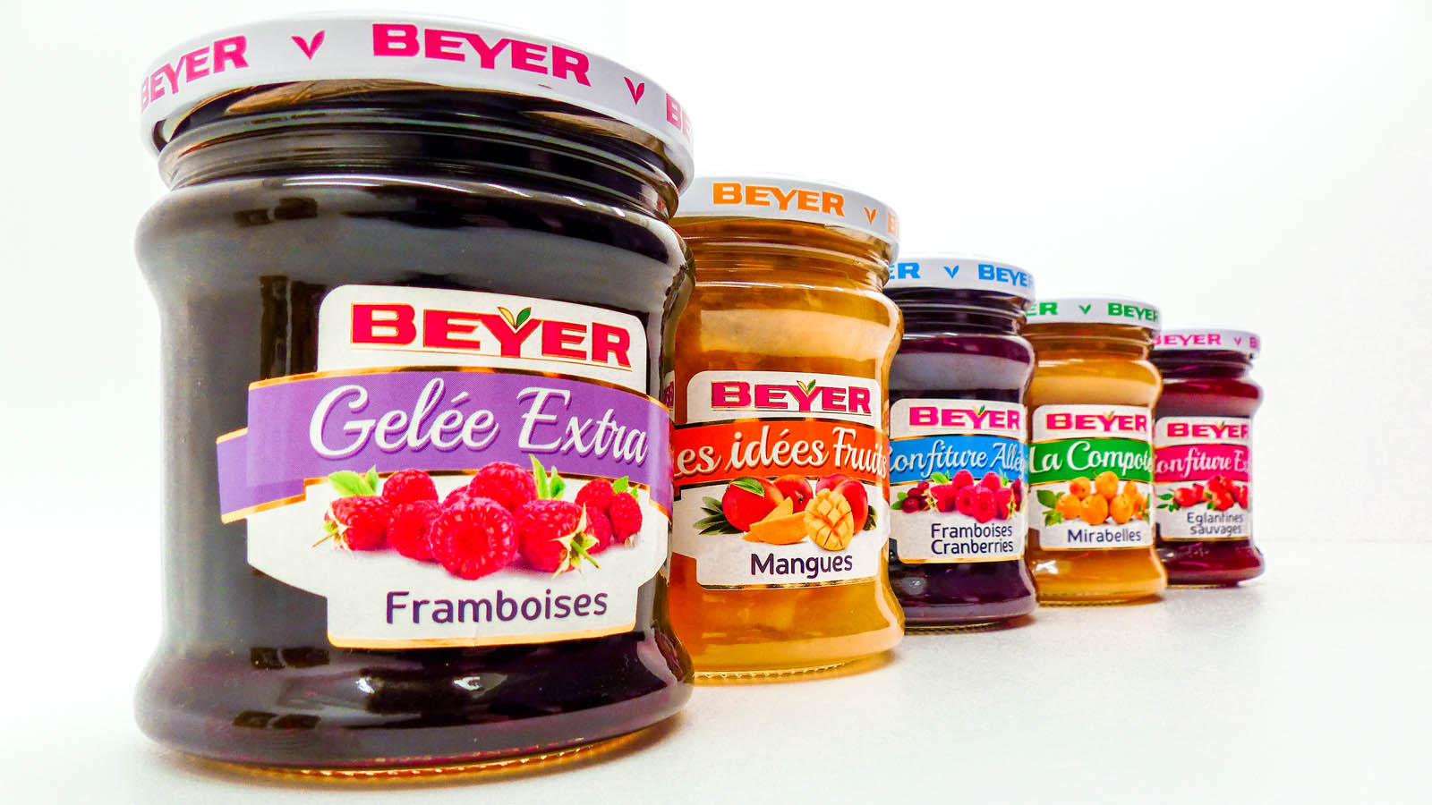 Déclinaison graphique des différentes gammes de produits BEYER